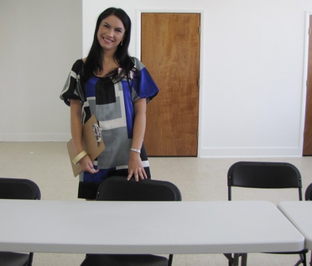 Cynthia coordinates the religious education classes in the updated classrooms